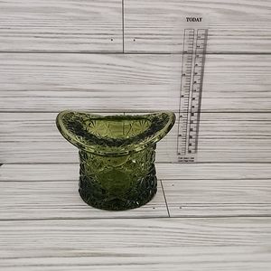 Fenton Glass Top Hat - Green